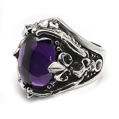 【本国オーダー・受注生産】FDL CABOCHON WITH WINGED SKULL W/CZ