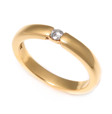 HALO RING w/DIAMOND18K　PINKGOLD