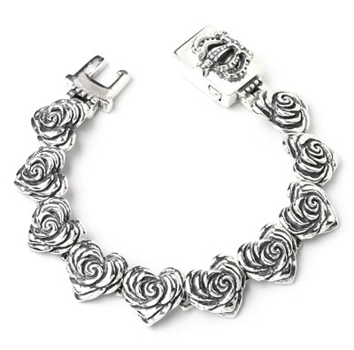 【本国オーダー・受注生産】Small Heart Rose Links with Crown Box Clip