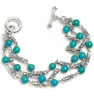 【本国オーダー・受注生産】TRIPLE STRAND LILY W/ TURQUOISE