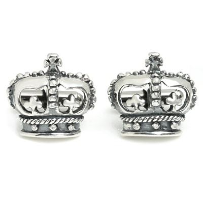 HALF OPEN CROWN w/3 Stones, Diam, Diam(2個セット)