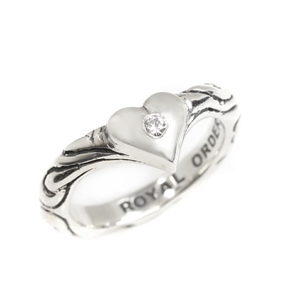 【本国オーダー・受注生産】Ribbon Tiara Band w/ Heart w/ 1 CZ