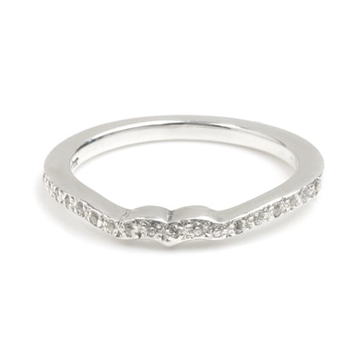 【本国オーダー・受注生産】Ribbon Tiara Band w. HEart TOPPER Pave CZ
