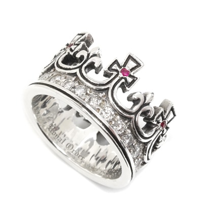 LGE CROWN w/FULL Diam BAND & Rubies