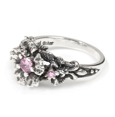 KAUAI SMALL HIBISCUS w/ PLUMERIA & CZ