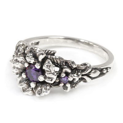 KAUAI SMALL HIBISCUS w/ PLUMERIA & CZ