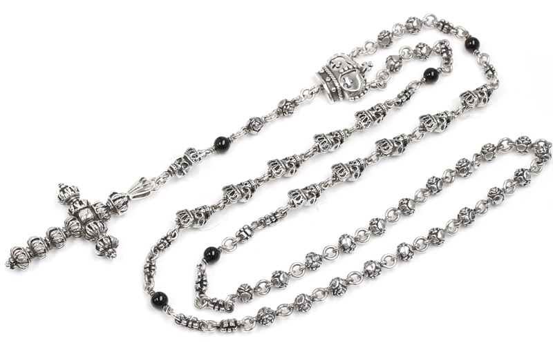 【本国オーダー・受注生産】ROSES, SKULLS & BEADS w/ CROSS, ROSES, SKULL & BEAD DROP