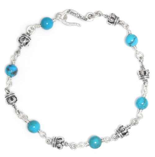 【本国オーダー・受注生産】Tiny Royal Crown & Turquoise beads Alternate