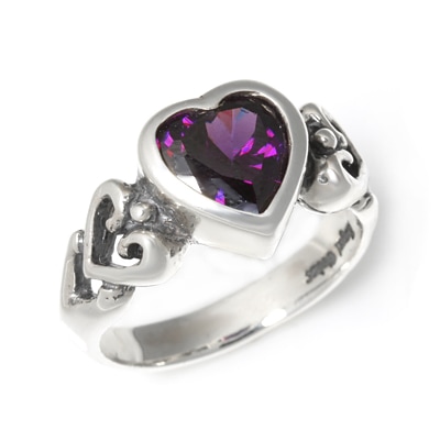 【本国オーダー・受注生産】Large Heart CZ w/ ALL Allegra heart side Bands