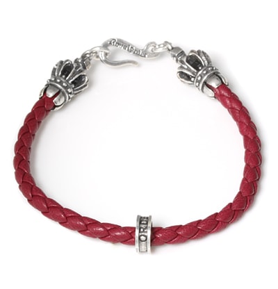 【本国オーダー・受注生産】Braided bracelet w/ Crown Tips & Large Jumpring