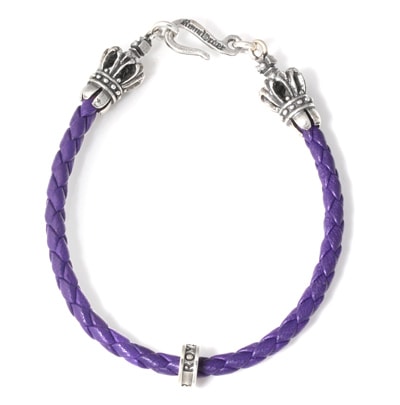 【本国オーダー・受注生産】Braided bracelet w/ Crown Tips & Large Jumpring