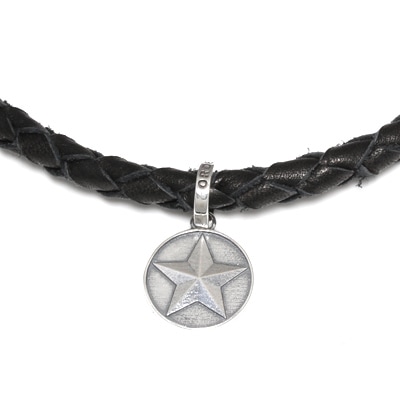 Thick Braided Necklace with crown tips and sp920