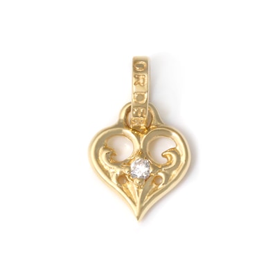 ܹ񥪡SMALL ALLEGRA HEART W/DIAMOND 18KGOLD