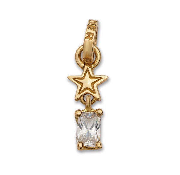 Starshine w/ CZ Drop & Jumpring CLEAR 18K GOLD()