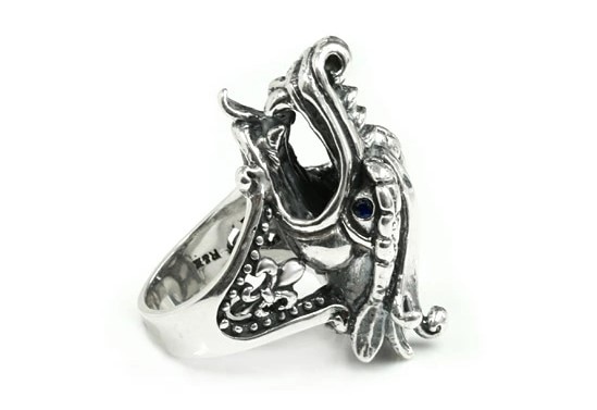 DRAGON RING W/FDL CUT OUT ON SIDE