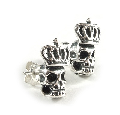 【本国オーダー・受注生産】TINY SKULL W CROWN w/STUD（1個単位)