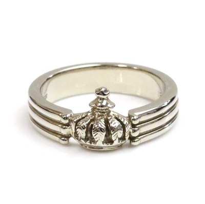 【本国オーダー・受注生産】CROWN TRIPLE BAND　18K WHITE GOLD