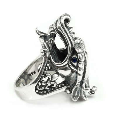 DRAGON RING W/FDL CUT OUT ON SIDE