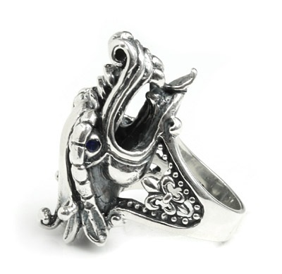 DRAGON RING W/FDL CUT OUT ON SIDE