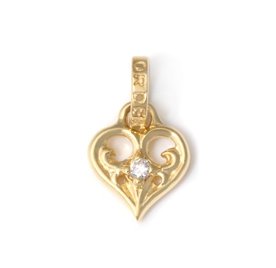 【お見積もり商品】【本国オーダー・受注生産】SMALL ALLEGRA HEART W/DIAMOND 18KGOLD