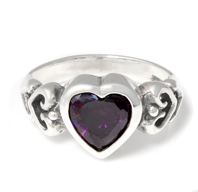 【本国オーダー・受注生産】Large Heart CZ w/ ALL Allegra heart side Bands