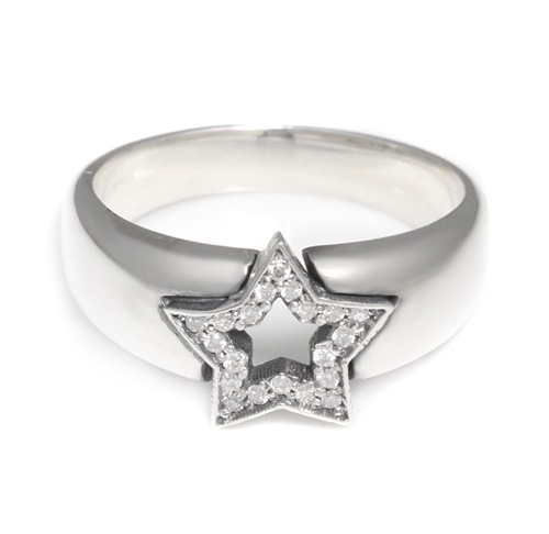 【本国オーダー・受注生産】Serendipity Star Solid Band w/ Diamonds