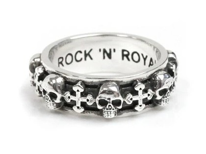 【本国オーダー・受注生産】CROSS AND SKULL STACK BAND