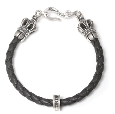 【本国オーダー・受注生産】Braided bracelet w/ Crown Tips & Large Jumpring