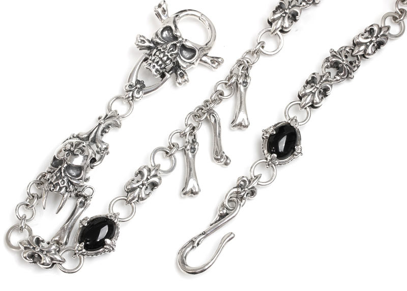 MEMNOCK Skull, Skull clip, FDL Dble Sided Chain w/ONYX【要お見積もり商品】
