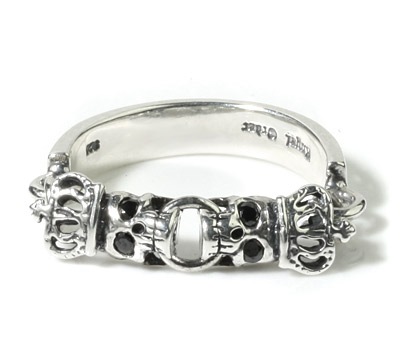 【本国オーダー・受注生産】Skull Chain w. CrownsW/ CZ Eyes