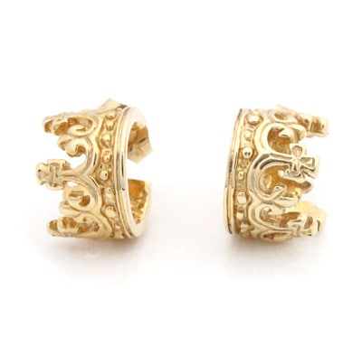 【本国オーダー・受注生産】CROWN HOOPS 10KGOLD（1個単位)