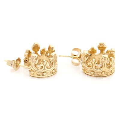 【本国オーダー・受注生産】CROWN HOOPS 10KGOLD（1個単位)