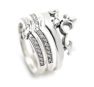 【本国オーダー・受注生産】DELICATE TIARA BAND W CZ