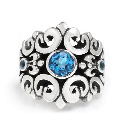 【本国オーダー・受注生産】NEW ORLEANS (w/ 3 BLUE　TOPAZ)