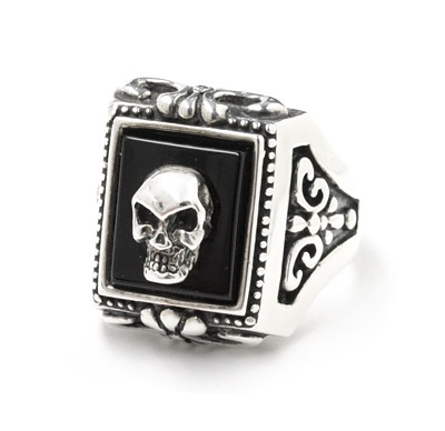 【本国オーダー・受注生産】RECTANGLE ONYX FRAME w/ SKULL