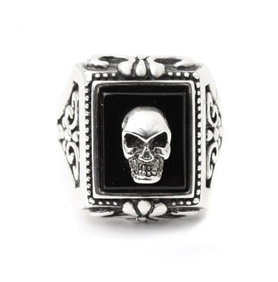 【本国オーダー・受注生産】RECTANGLE ONYX FRAME w/ SKULL