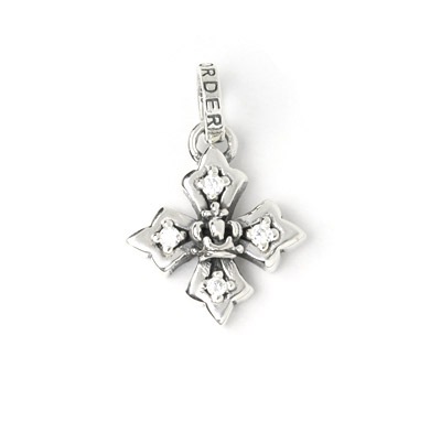 【本国オーダー・受注生産】Small Harmony Cross w/Crown & Side CZs