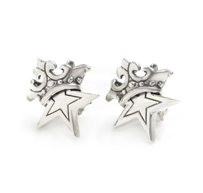 small solid star w. crown studs(1個単位)