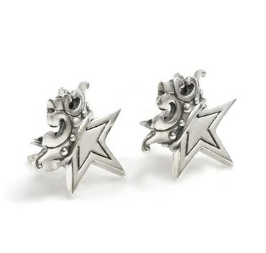 small solid star w. crown studs(1個単位)