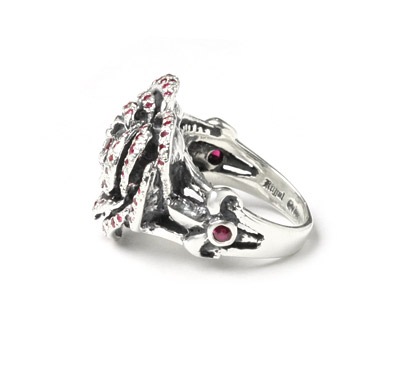【本国オーダー・受注生産】Heart Rose with Pave CZ Center PCZ & 2Side CZ