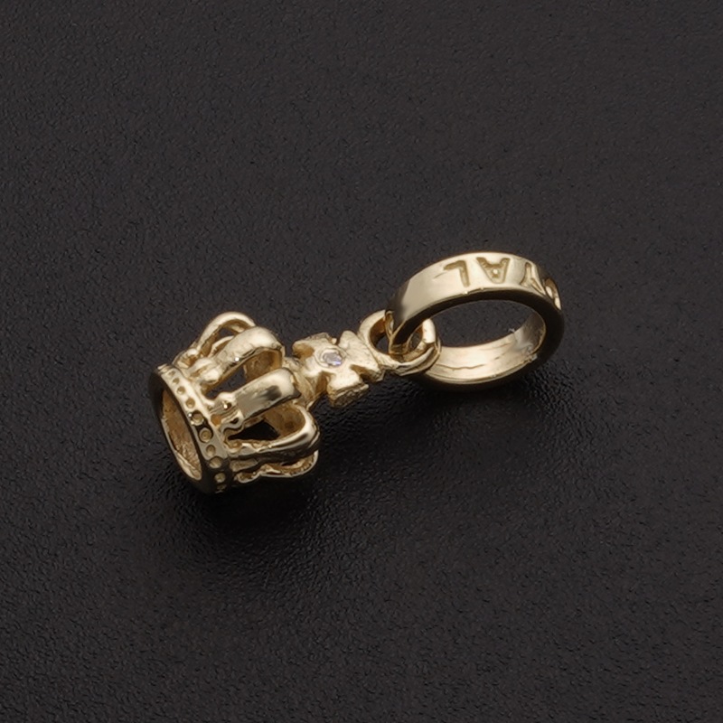 TINY CROWN W/1 DIAMOND 18K GOLD