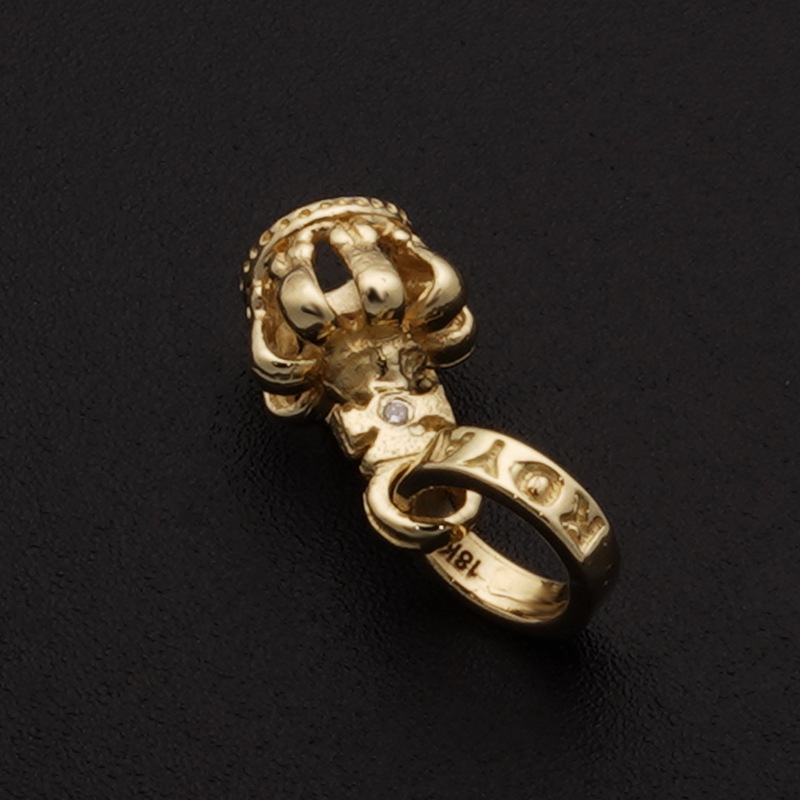 TINY CROWN W/1 DIAMOND 18K GOLD