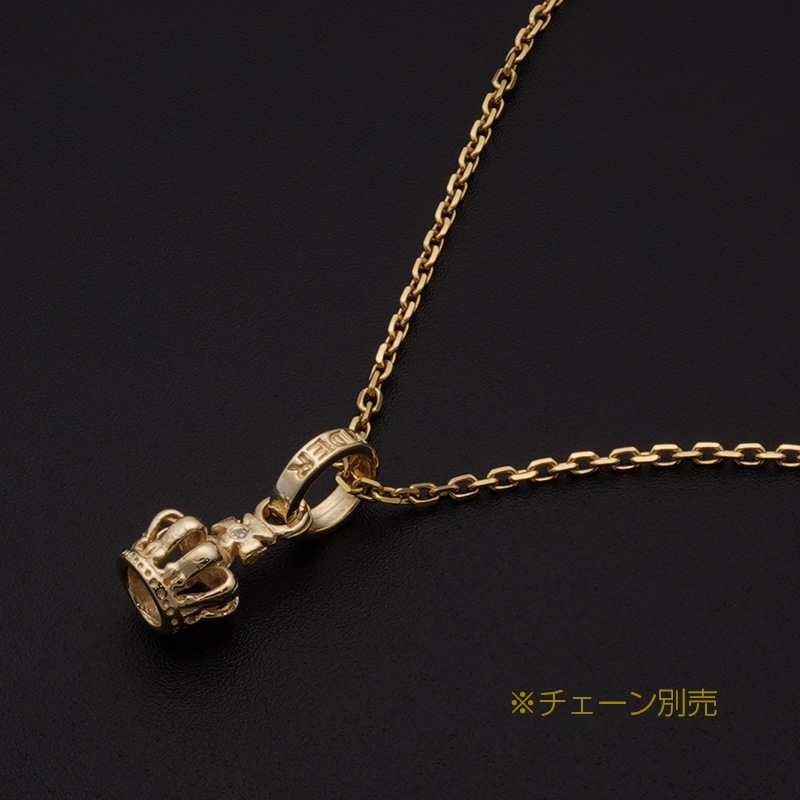 TINY CROWN W/1 DIAMOND 18K GOLD