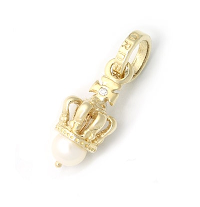 【本国オーダー・受注生産】TINY CROWN W/1 DIAMOND & PEARL 10KGOLD