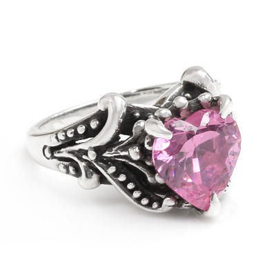 Fleur Vine with Heart CZ