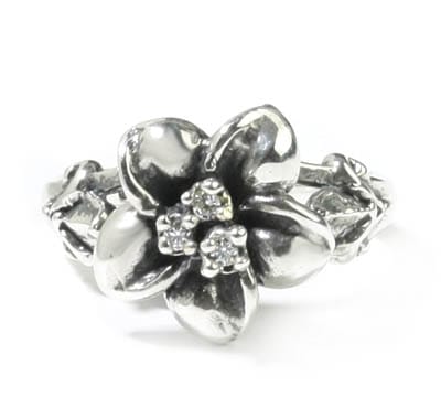 【本国オーダー・受注生産】HAWAIIAN DREAM PLUMERIA w/ CZ