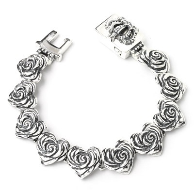 【本国オーダー・受注生産】Small Heart Rose Links with Crown Box Clip