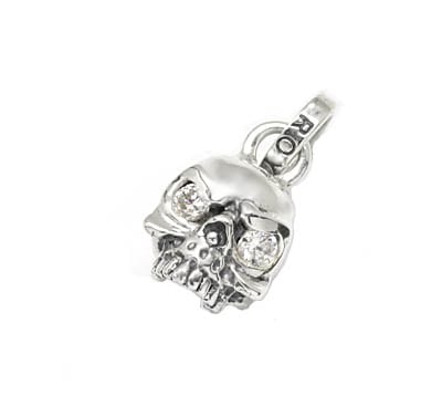 【本国オーダー・受注生産】SMALL SILENT SKULL W/CZ EYES