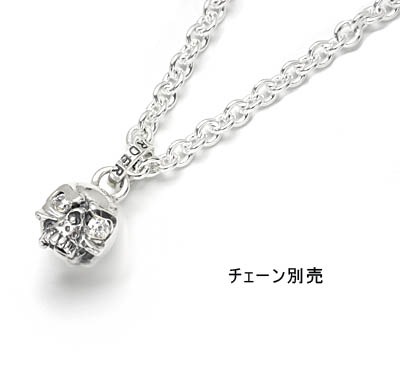 【本国オーダー・受注生産】SMALL SILENT SKULL W/CZ EYES