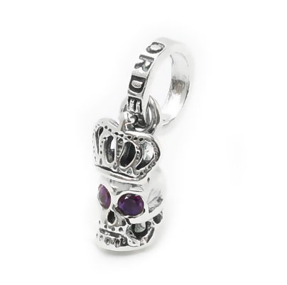 【本国オーダー・受注生産】Skull with Crown with Amethyst in eyes